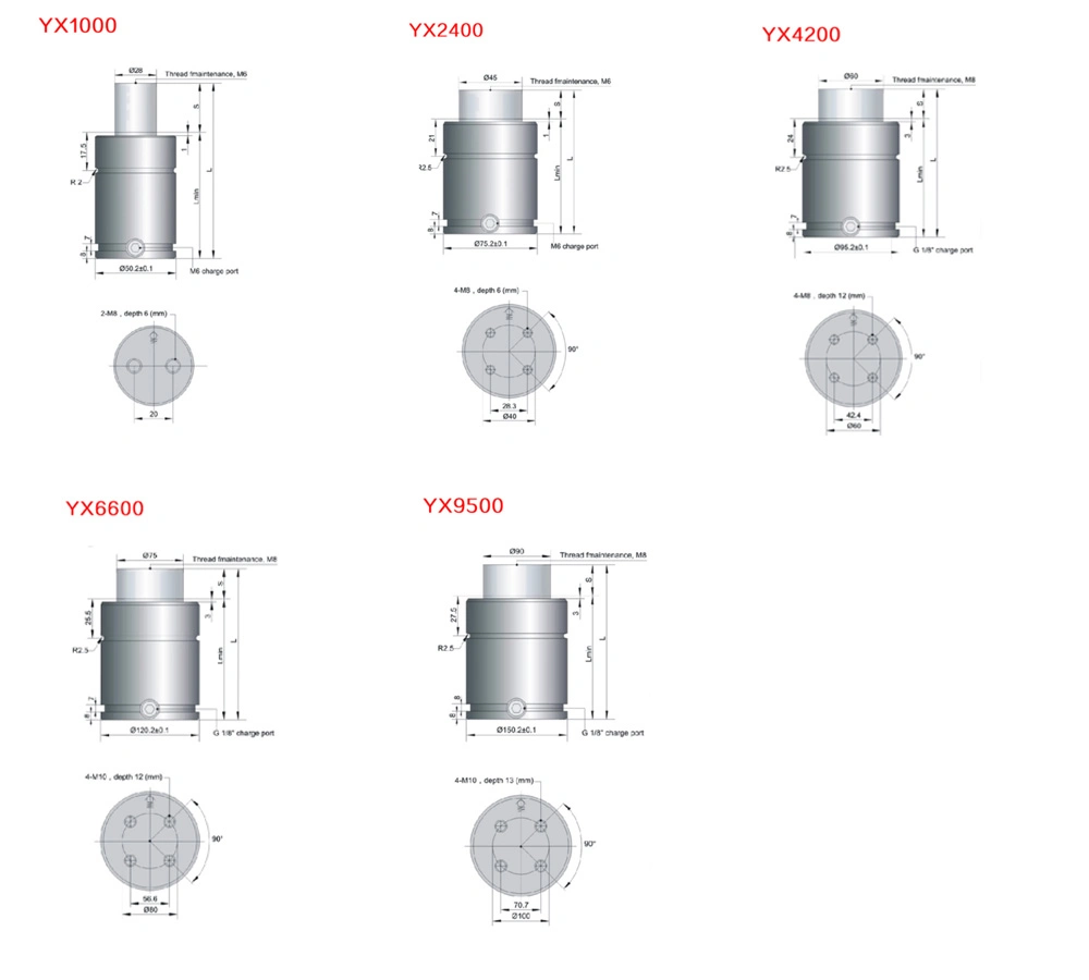 Factory Promotional High Quality Gsn Model Nitrogen Gas Springs for Mold Accessories